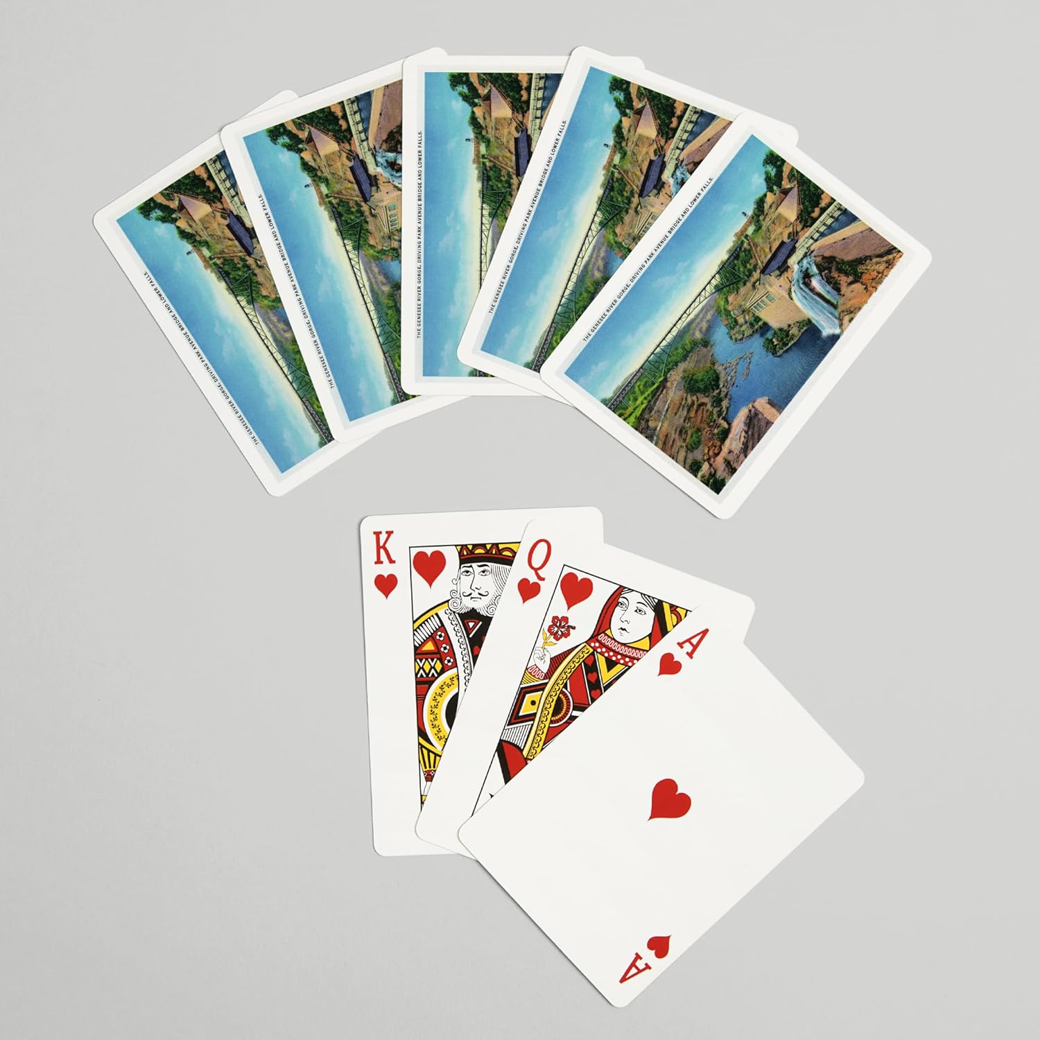 Lantern Press Rochester, NY, Genesee River Gorge, Park Avenue Bridge, Lower Falls View, 52 Playing Cards for Adults, Poker Size Card Deck