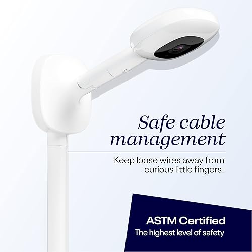 Miniatura 9 de Nanit Monitor de bebé profesional inteligente y soporte de pared, cámara de video Wi-Fi segura de 1080p, rastreador de movimiento de sueño y