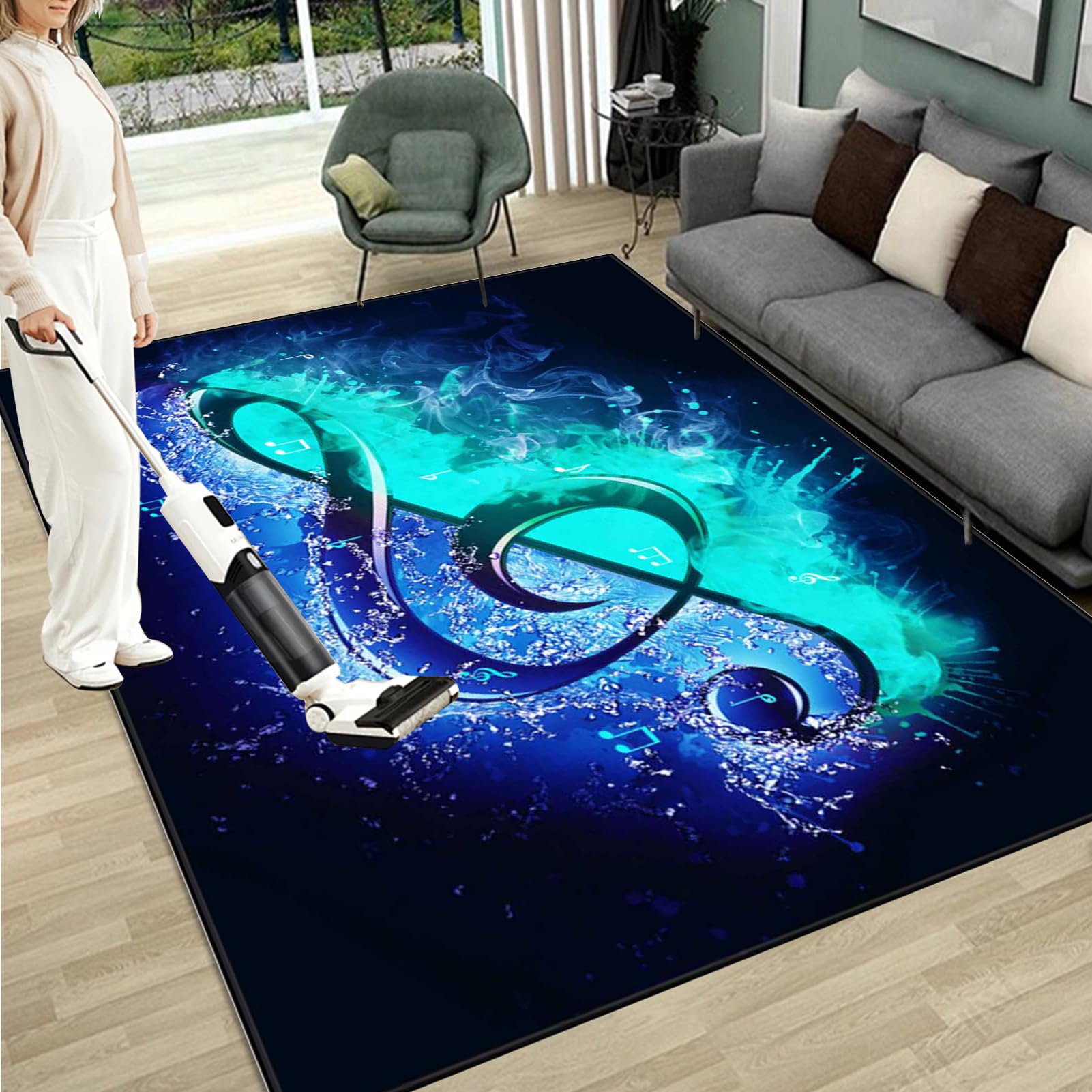 Tapis Batterie Acoustique Tapis de Tambour Insonorisé Tapis de Batterie électronique Tapis d'absorption Vibrations Tapis Batterie Tambour pour Basses Caisse Claire et Autres Instruments 140 x 120 cm