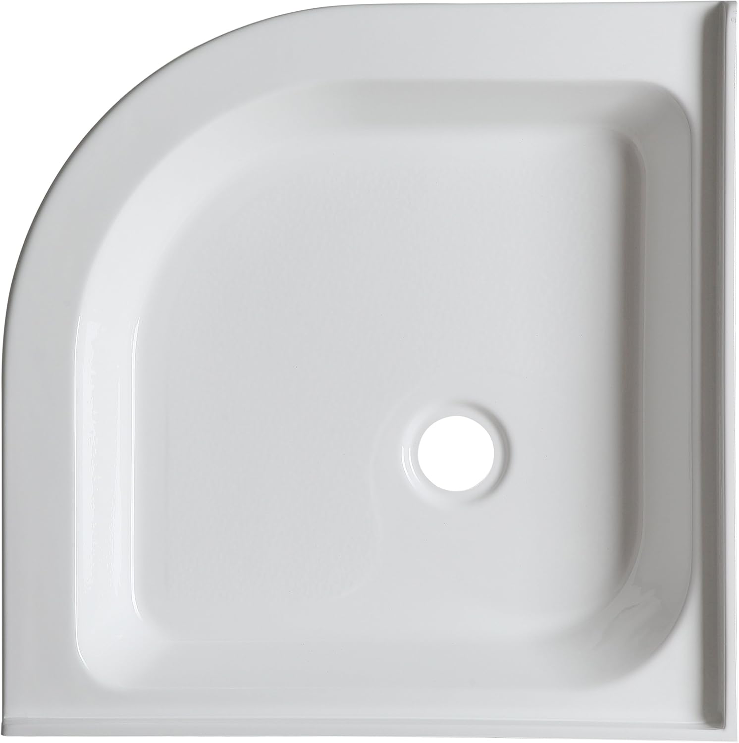 ANZZI Randi Series 36 x 36 Inch NeoRound Double Threshold Two Sided Integrated Tile Flange