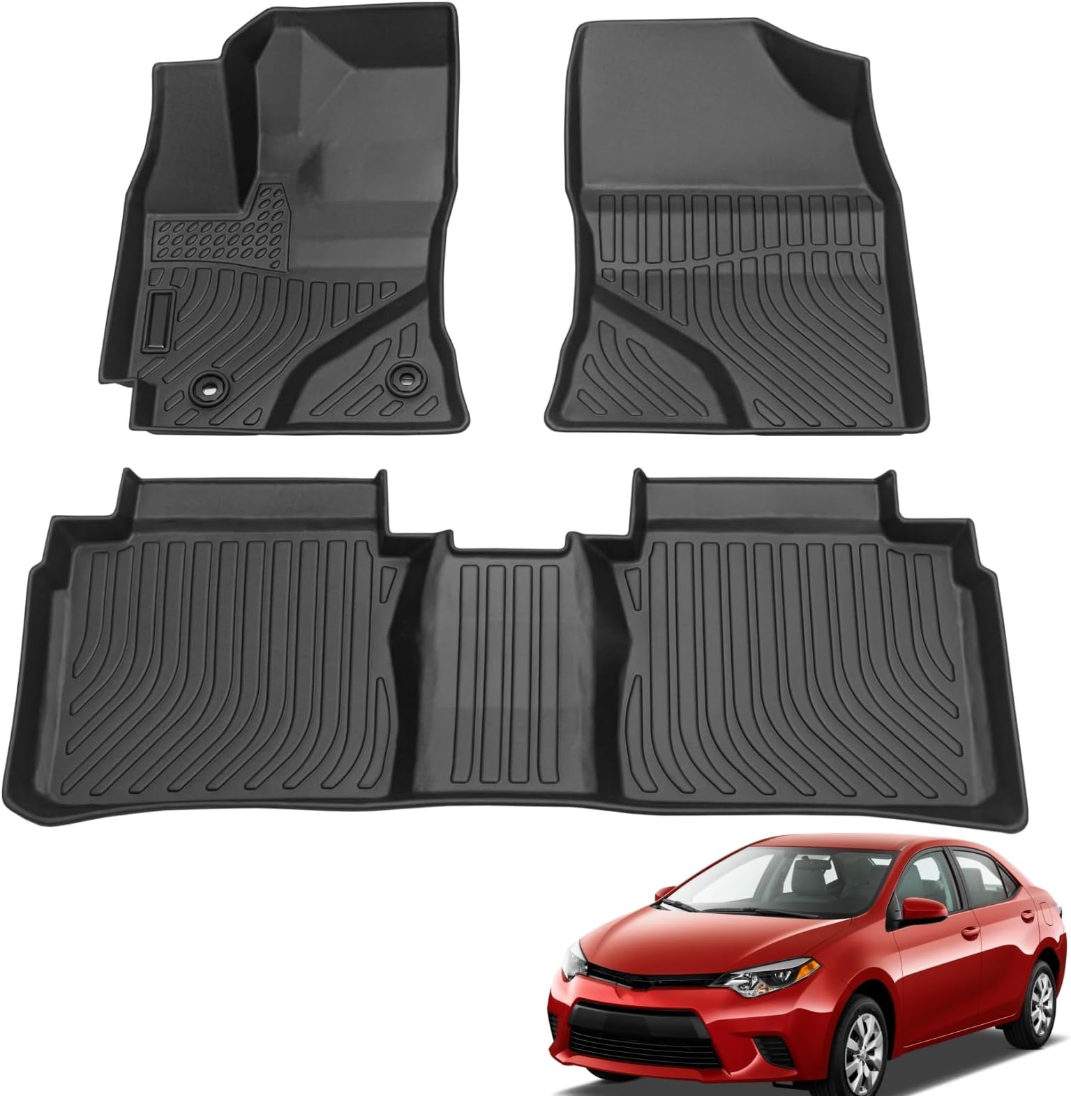 Custom Fit All-Weather Floor Mats & Cargo Liner For 2014-2019 Toyota Corolla