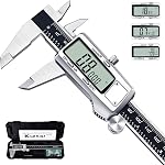 Kynup Étalonnage numérique, étalonnier de Vernier 6inch, Outil de mesure de l'étau, étrier de queue, coupe complète, acier inoxydable, commutateur de la fraction métrique de pouce, micromètre numérique pour les ménages, DIY