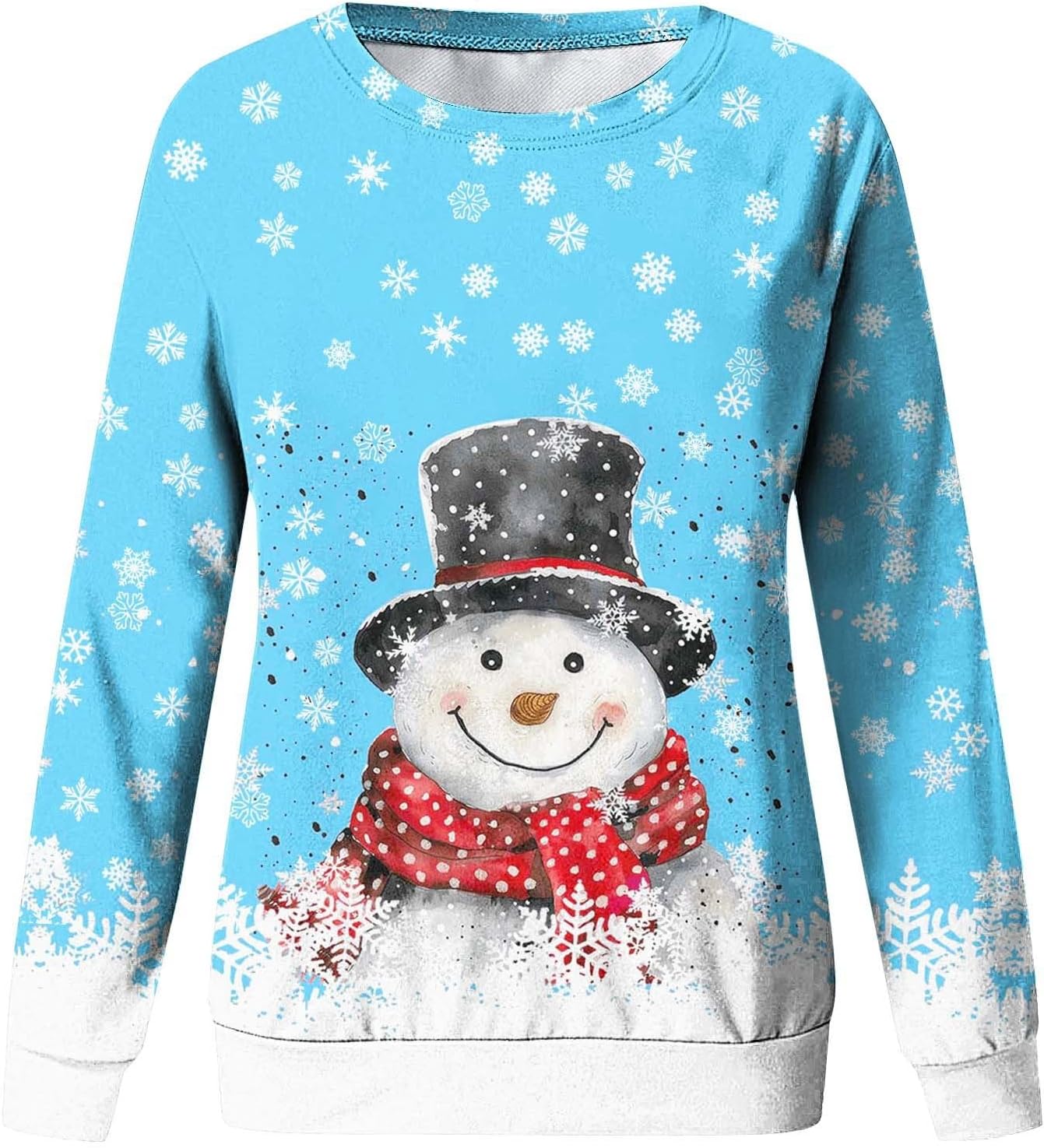 Sweatshirt Long Sleeve Christmas Print Crewneck Pullover Tops Unisex Kids Cute Trendy Outerwear For Xmas Festive Holiday Wear