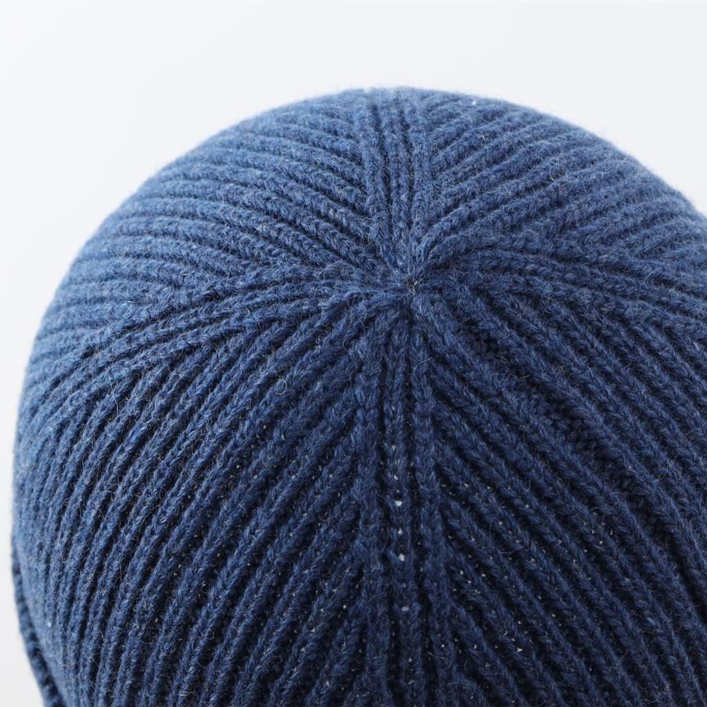 VIDI Classic Fashion Men Warm Winter Hats Thick Soft Acrylic Rib Knit Cuff Cap Daily Beanie Casual Hat