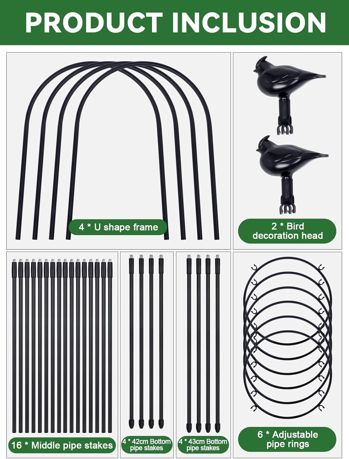 2PCS Garden Obelisk Trellis for Climbing Plants, Kalolary 6FT Black Garden Tower Trellises Rustproof Metal Potted Plant Climbing Support for Indoor Outdoor Flowers Vegetable Fruits Vines Support