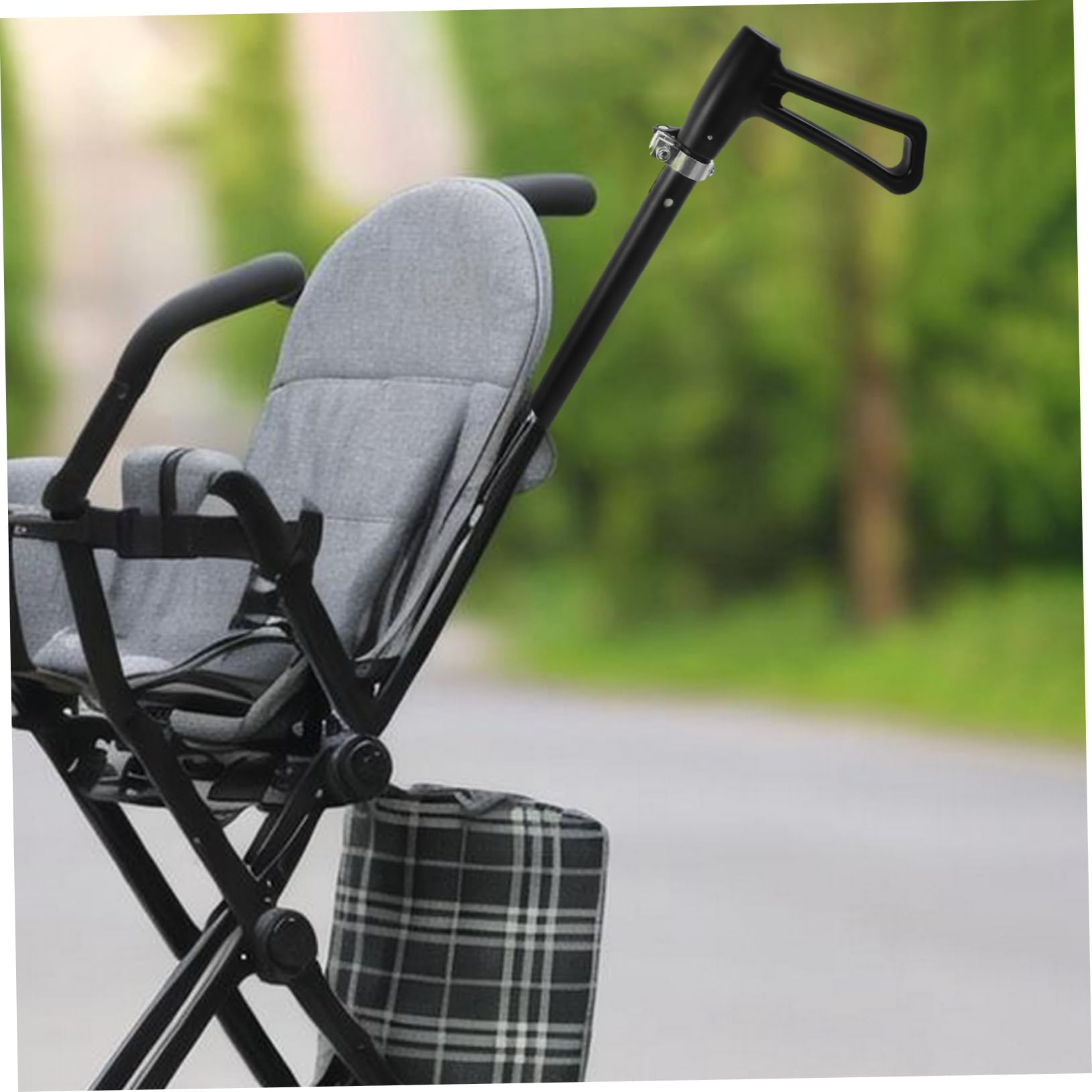Maniglia Spingere Passeggino Sostituzione Nero Plastico Lega