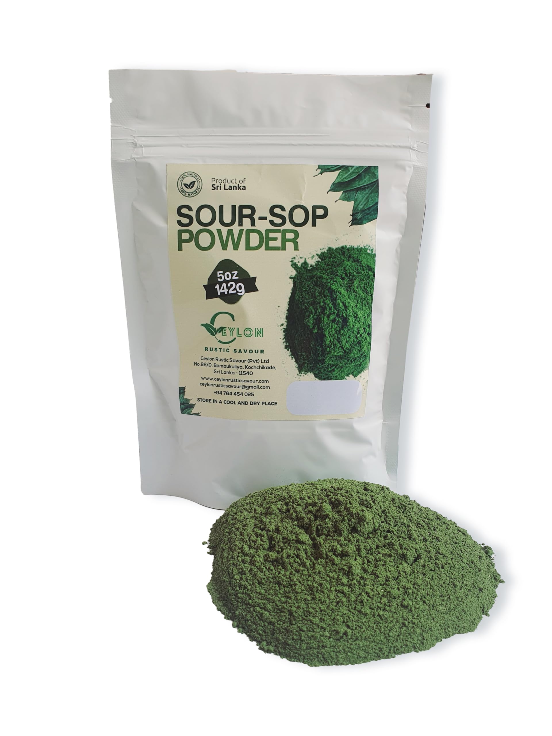 Soursop Leaves Powder Sour-Sop 5oz Graviola Leaf Powder 142g Premium Quality 100% Pure No Additives Natural Green Color