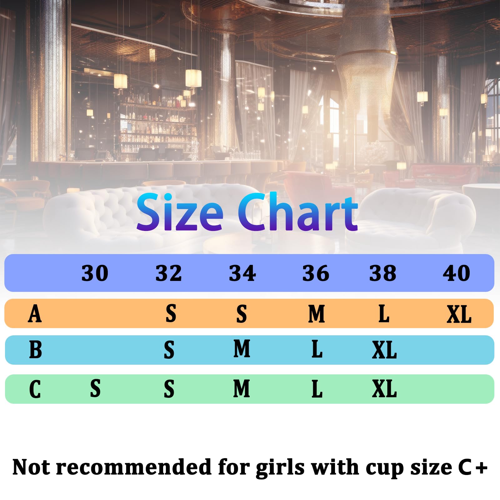 Reggiseno da ballo senza cuciture con spalline trasparenti e schiena per donne e ragazze, spalline regolabili, reggiseno invisibile senza schienale, non adatto per coppa D+