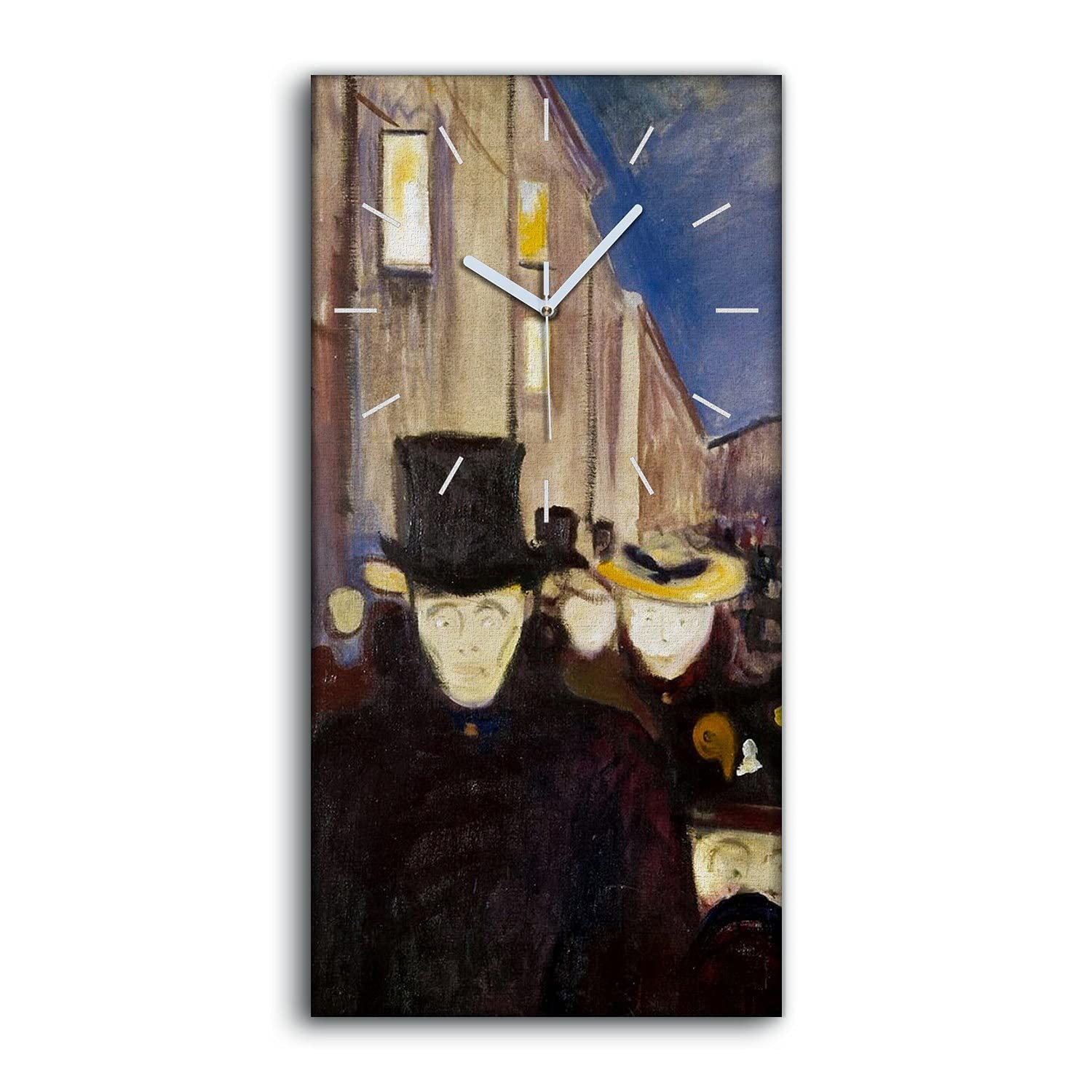 Horloge sur Toile 30x60cm Silence sans Tic-Tac Art Mural Moderne