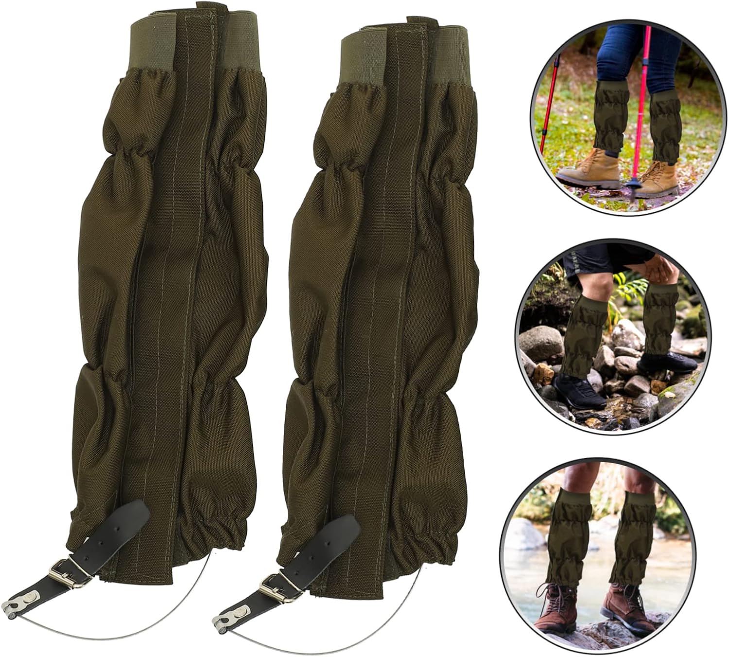 BESPORTBLE 1pair Leg Gaiters for Hiking and Climbing Durable Snow Gaiters Zipper Design for Outdoor Activities Keep Shoes Dry and Clean