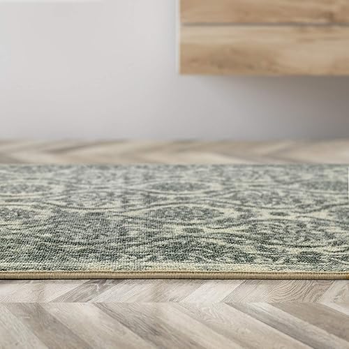 Miniatura 85 de Antep Rugs - Alfombras antideslizantes (antideslizante) 5 x 7 con parte trasera de goma floral geométrica de bajo perfil para interiores