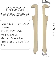 Vista 2 de Junecarp Paquete de 2 rellenos de espacio para asiento de automóvil, organizador flexible para evitar que los artículos se caigan, accesorios