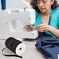 Vista 7 de Coopay Cordón elástico de 100 yardas de largo, 1/2 pulgada de ancho, cuerda elástica, cuerda elástica, carrete de punto para coser