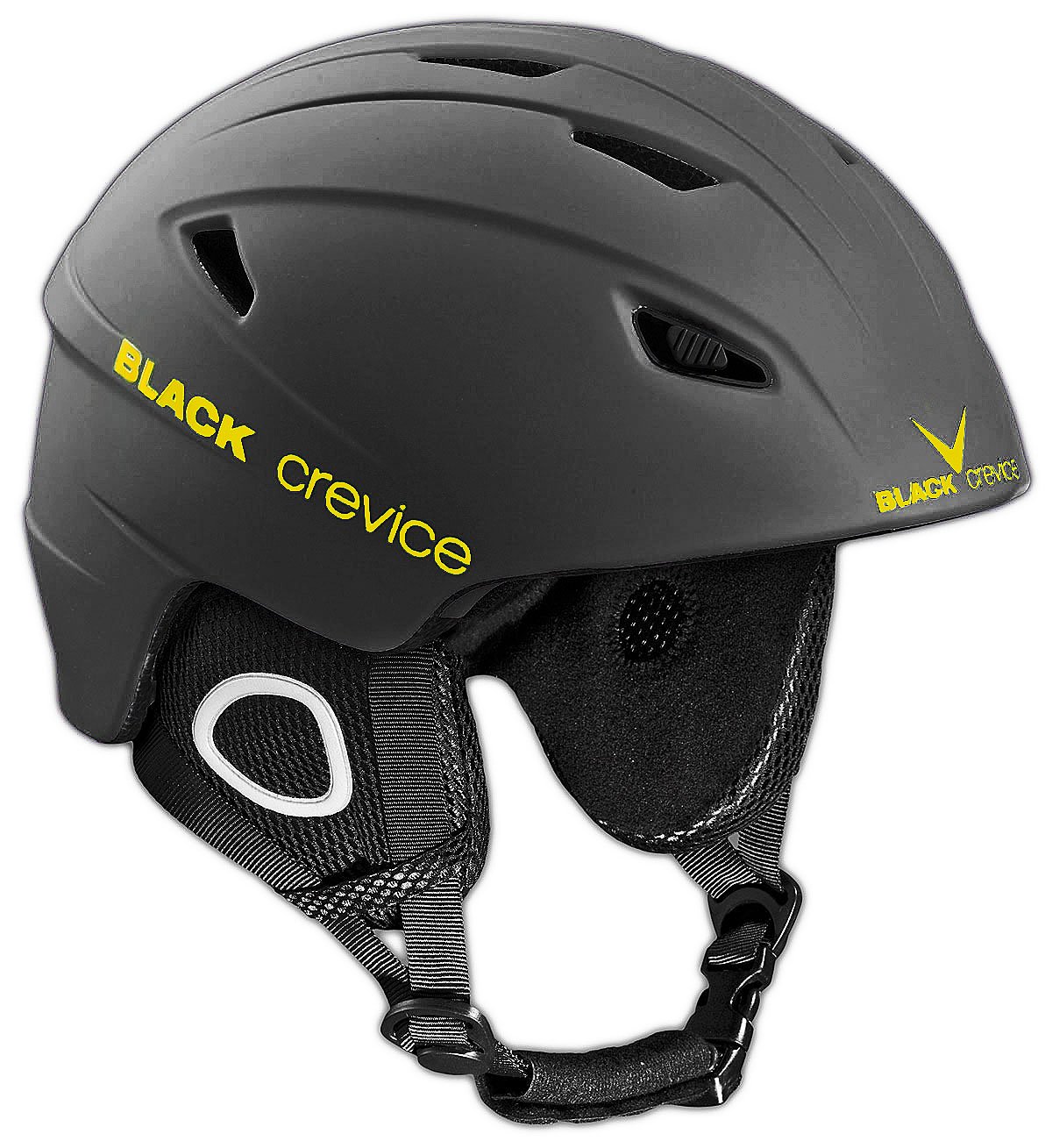 Black Crevice Kitzbühel Ski Helmet Black black/yellow Size:L