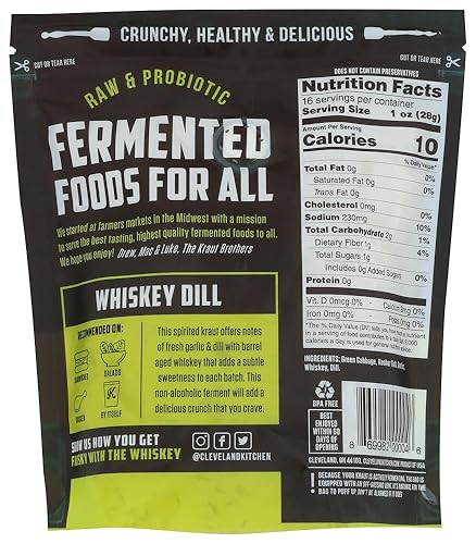 Miniatura 3 de Cleveland Kraut Chucrut de eneldo de whisky, 16 onzas - 6 por caja.