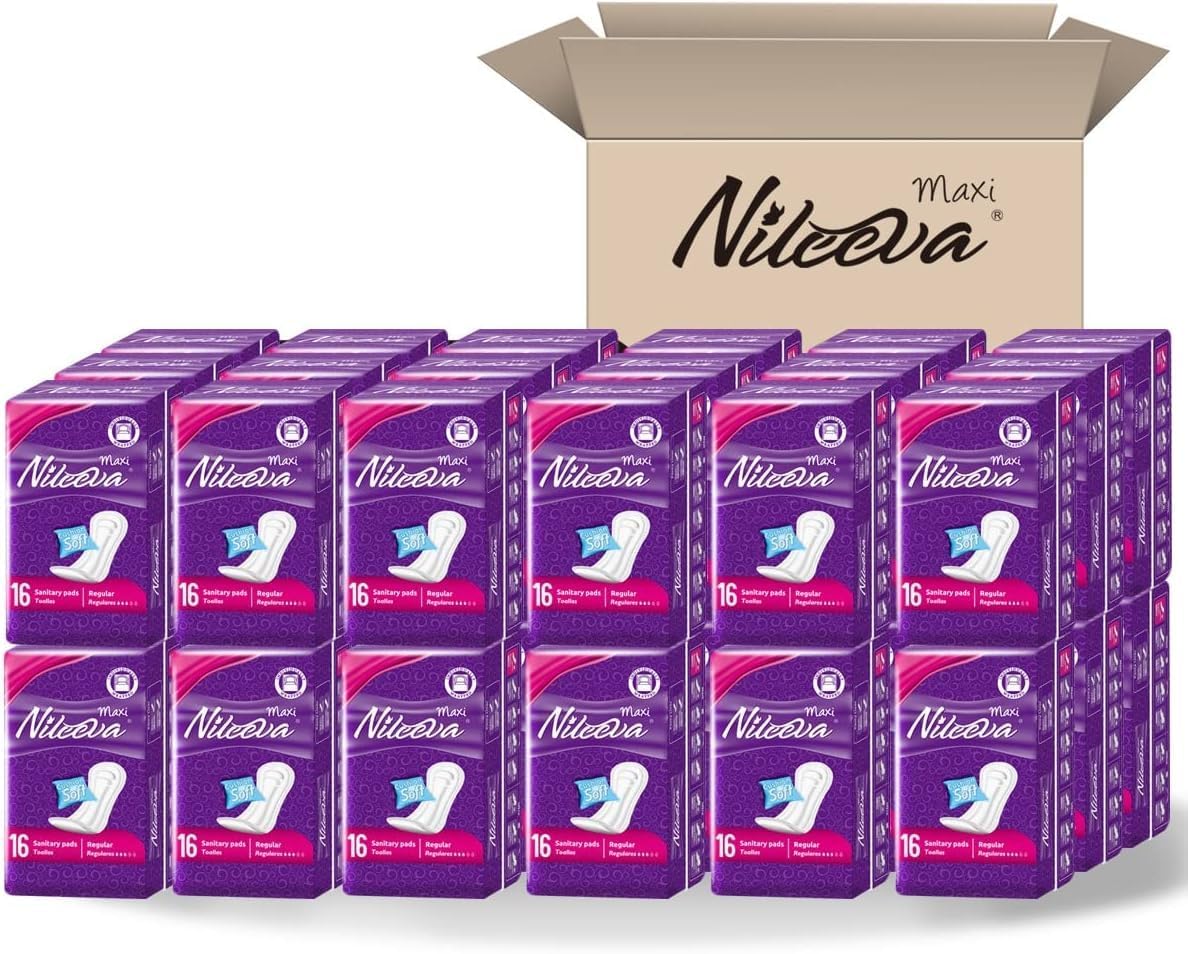 Nileeva Individually Wrapped Super Maxi Sanitary Napkins Feminine Care, Super Value