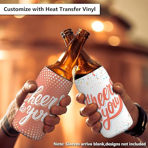 Miniatura 6 de Blank Slim - Enfriadores de latas (paquete de 12) de neopreno, fundas aislantes plegables para latas para seltzer de garras blancas y cerveza