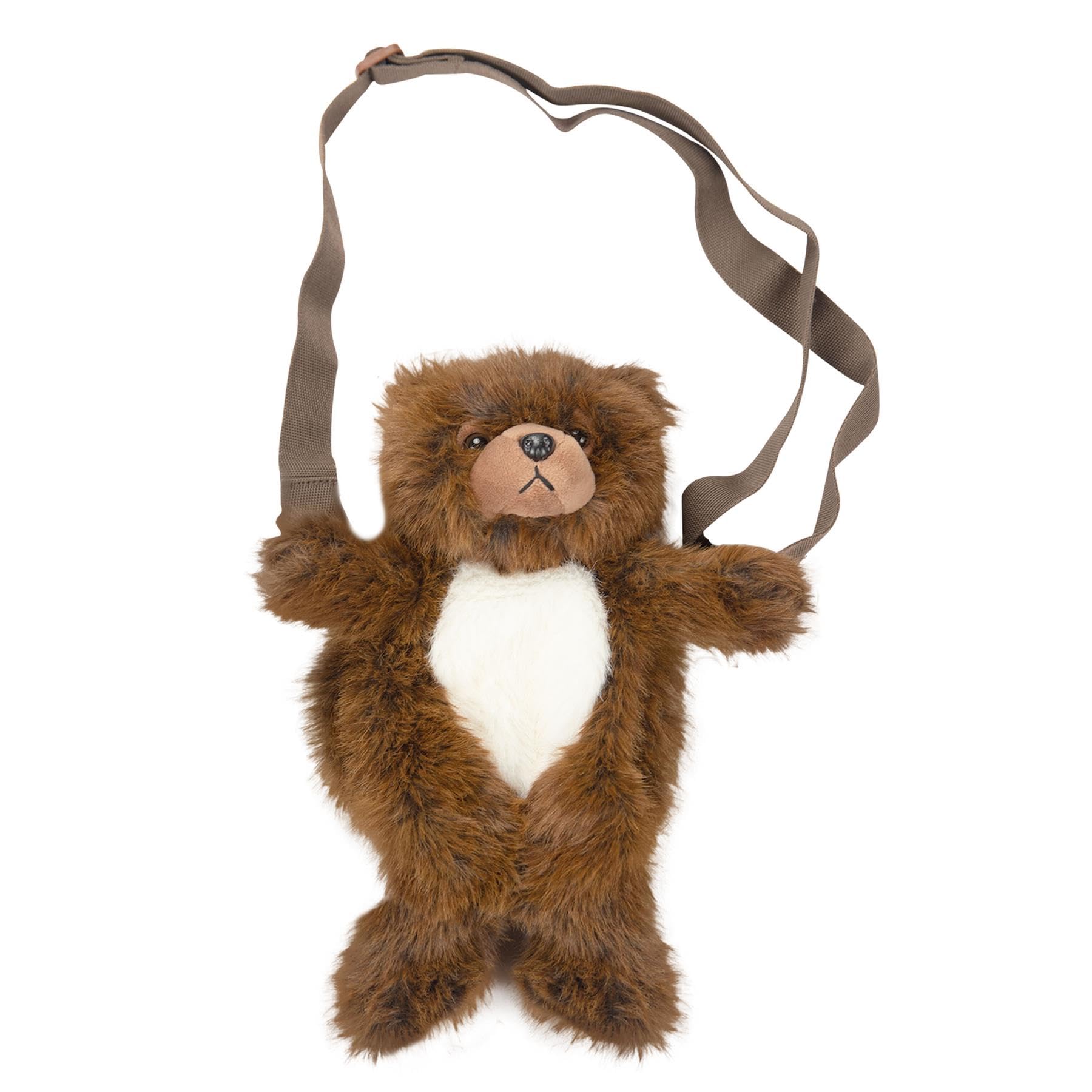 A2Z Girls Teens Ladies Crossbody Bag Blocking Mobile Phone Purse Fluffy Plush 3D Animal Bear Stuffed Shoulder Bag Small Cute Messenger Bag