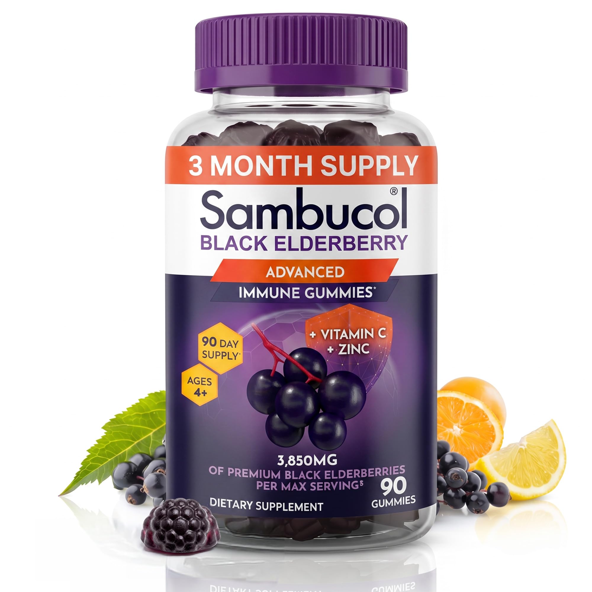 Sambucol Elderberry Gummies with Vitamin C and Zinc