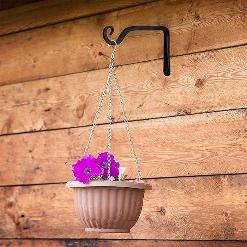 Miniatura 5 de Paquete de 2 colgadores de plantas de 6 pulgadas para interiores y exteriores, ganchos de pared decorativos para plantas, comederos de pájaros,