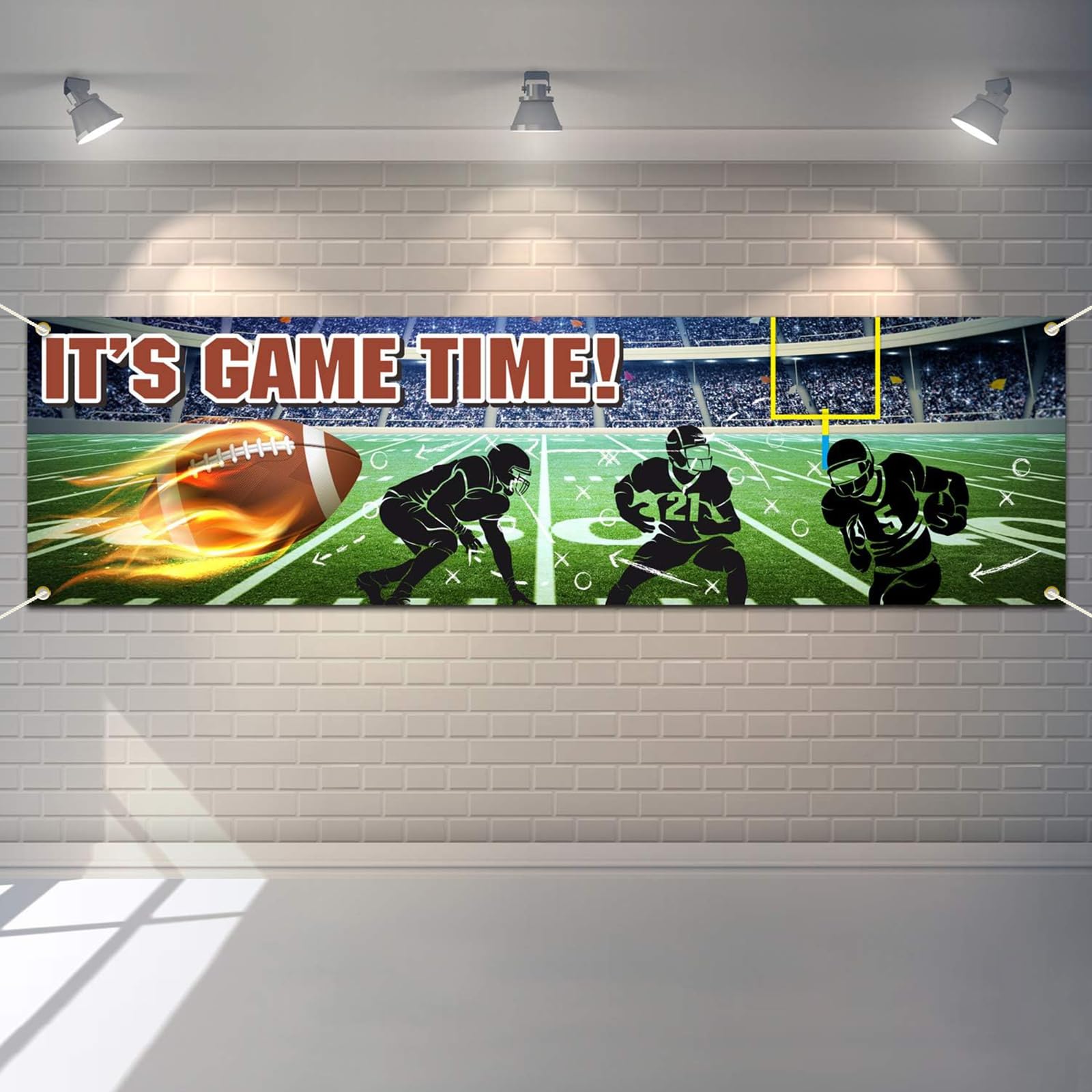 party greeting Football Banner Decoration for Football Themed Birthday Baby Shower Decor Football Game Concessions
