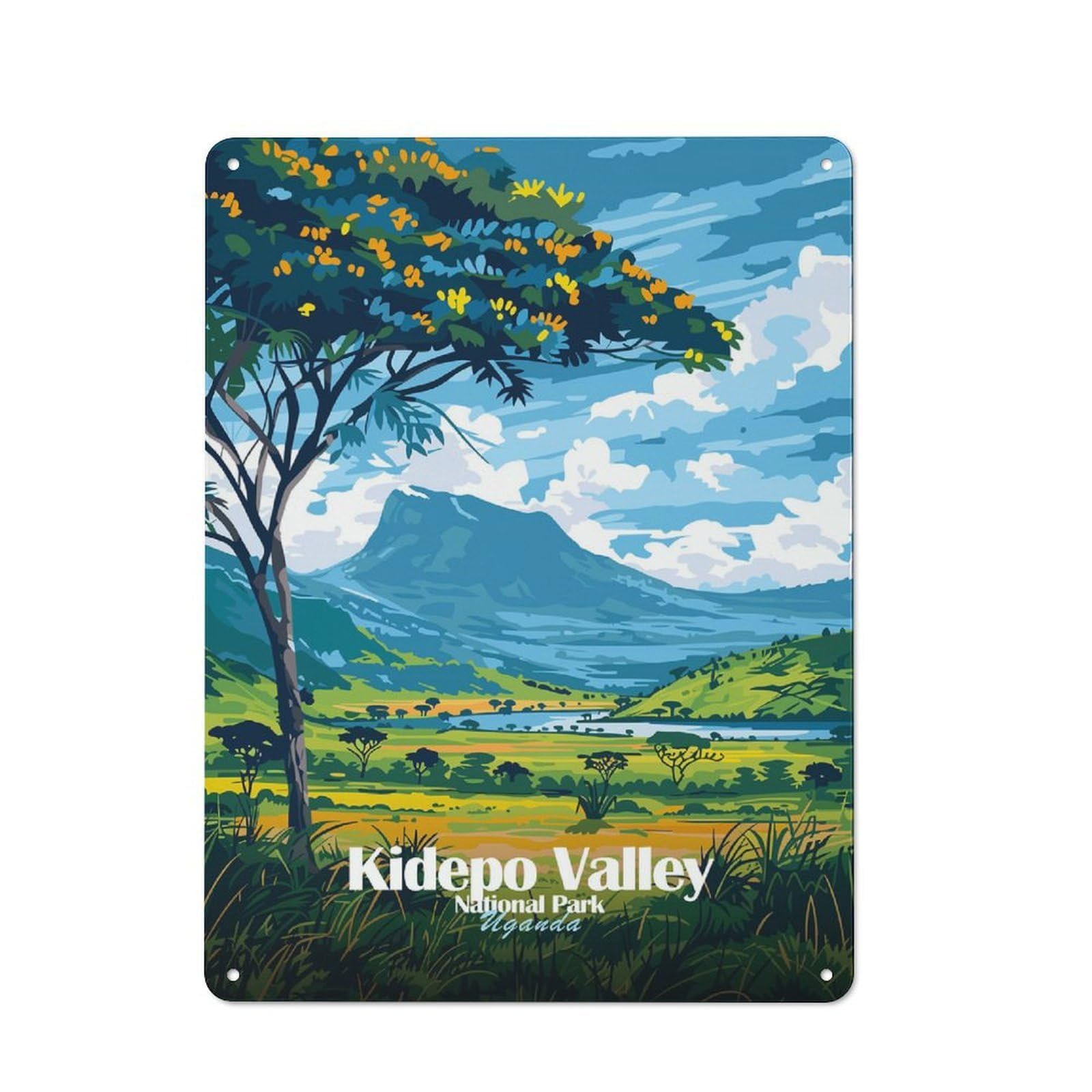 Junmoney Style-7 Kidepo Valley National Park, Uganda Retro Metal Sign 40X30cm For Café Or Restaurant, Gift For Restaurant Decor Fans During The Christmas Season