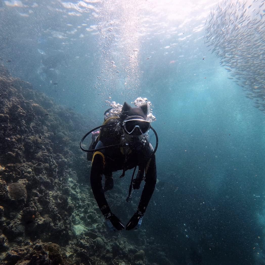 Wetsuit Hood Cat Ears 3mm Neoprene Scuba Diving Hood for Women Children, Scuba Dive Cap Hat Thermal Surfing Hood with Flow Vent for Snorkeling Swimming Water Sports - Image 6