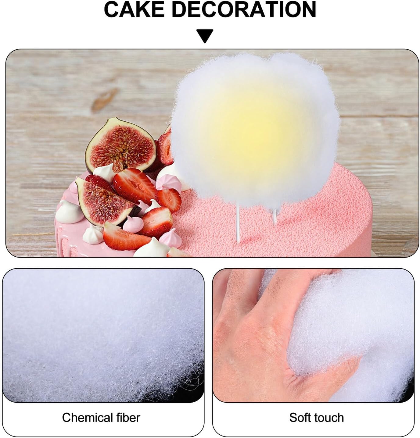 ibasenice 2pcs LED Three-dimensional Cloud Cake Picks Birthday Cake Decor Toppers for Party Supplies Non-edible Insert Decorations