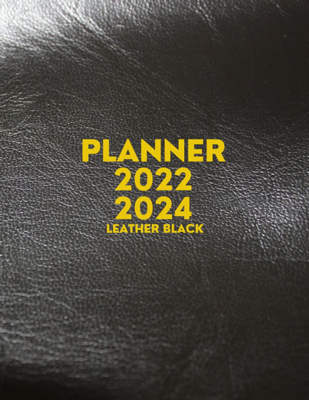 2022-2024 Leather Black Planner: The Leather Black Design with 3 years plans and 24 months Spreads 8.5 x 11 in