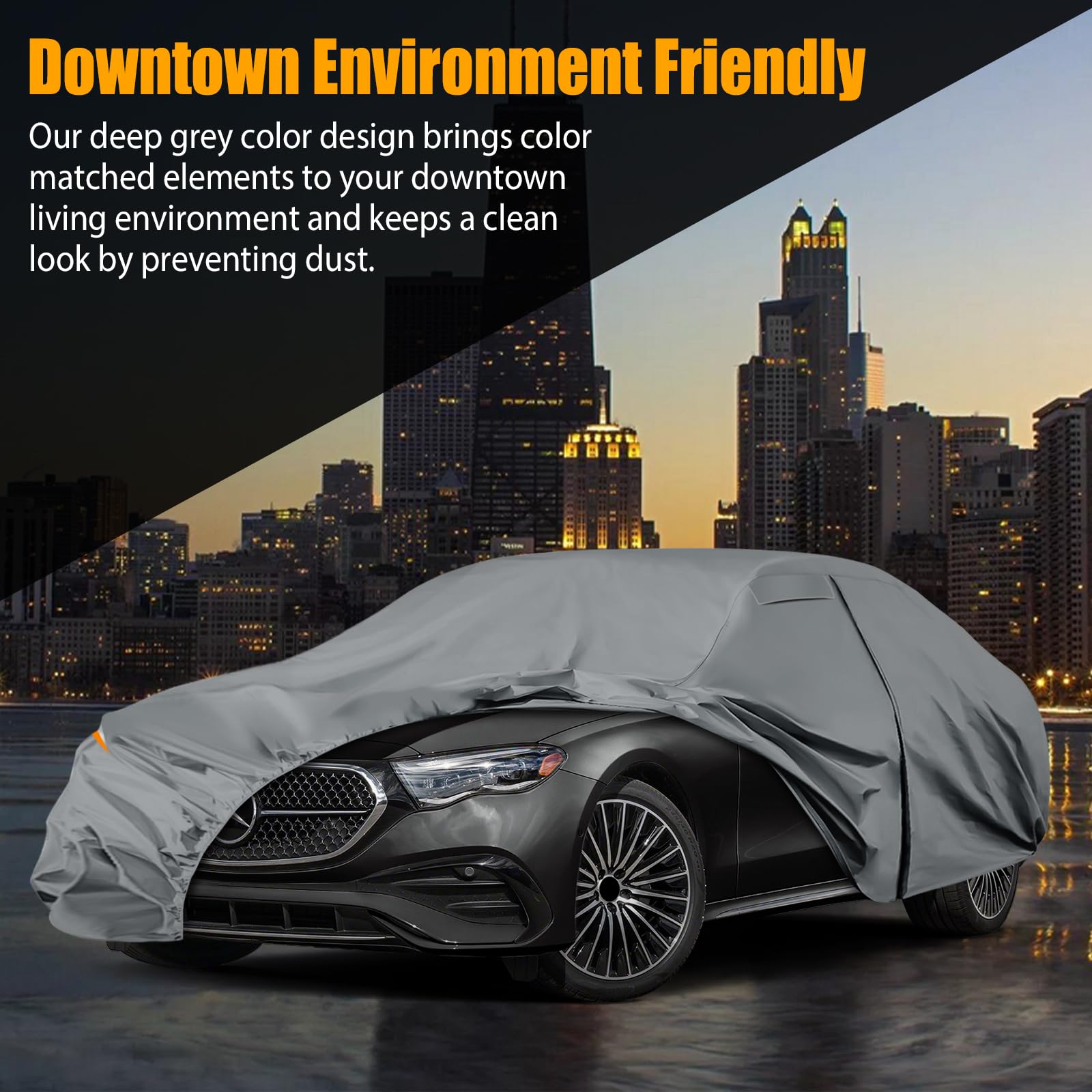 Waterproof Premium Car Covers Replace for 2006-2025 Mercedes Benz E-Class E250 E300 E350 10 Layers Heavy Duty All — view 4