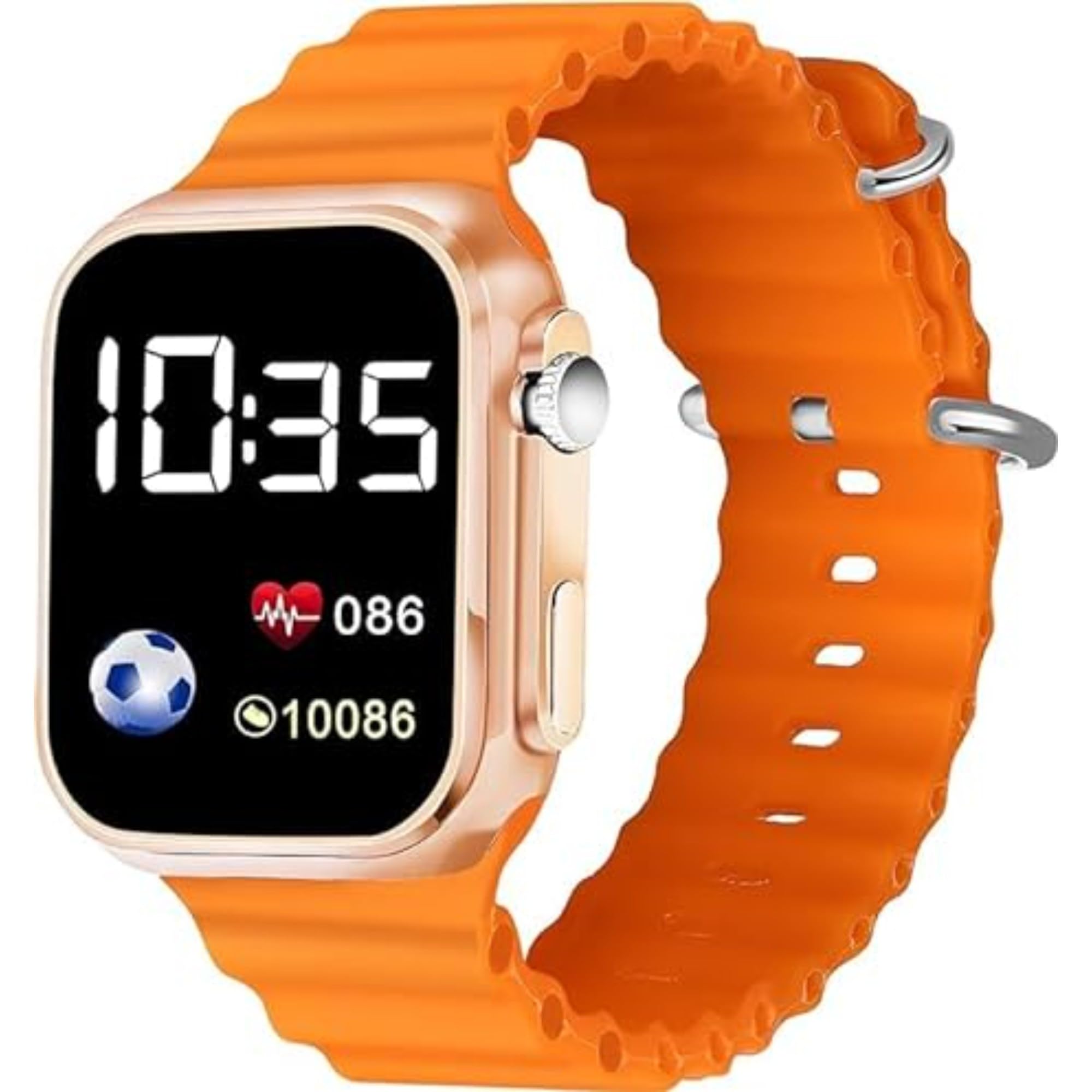 SC STUFFY CLUB Digital Dial Waterproof Stylish and Fashionable Wrist Smart Watch LED Band for Kids for Boys & Girls (Age 4-15 Years) (Small, Orange) (B0D8YJ92HK) Amazon Price History, Amazon Price Tracker