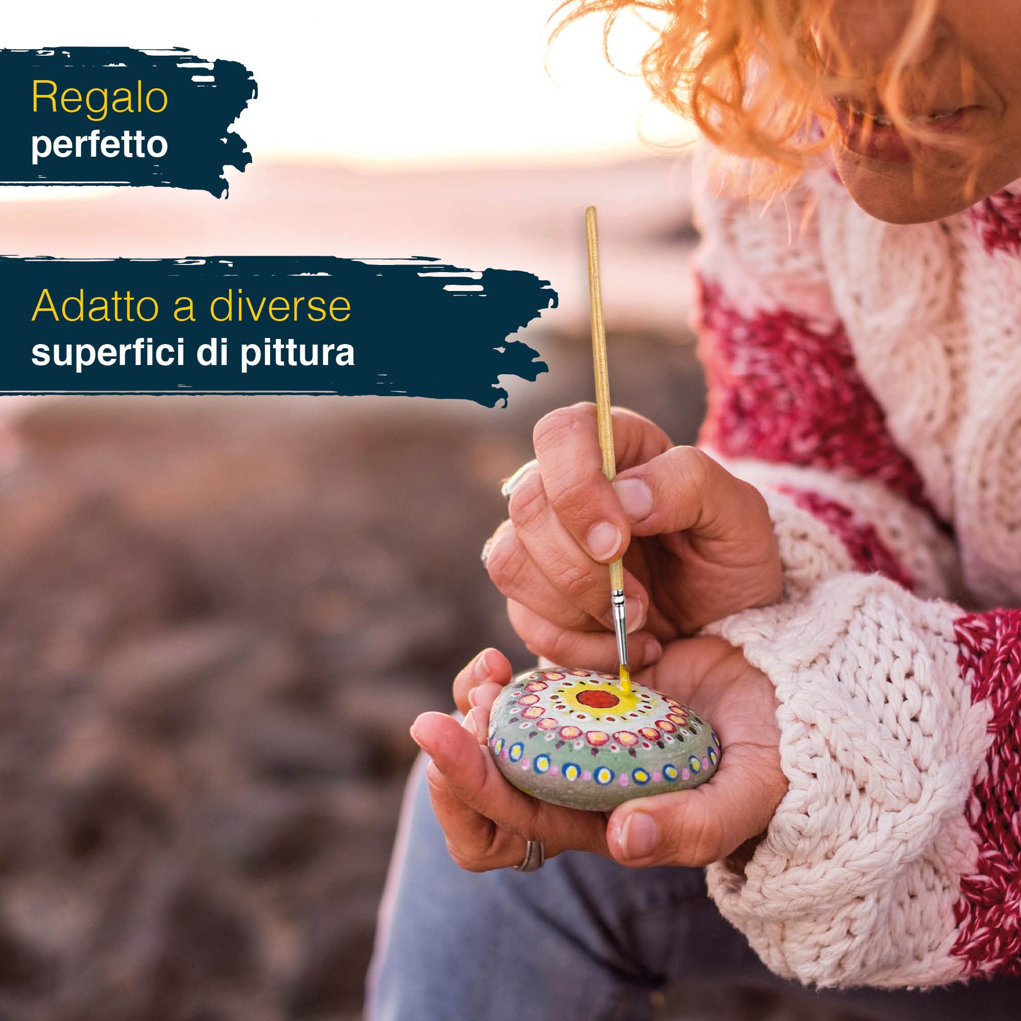 Artina Set di pittura XXL con scatola di pittura in legno FSC® Bologna – pittura acrilica, acquerello, matite colorate, pastello e feltri, grande kit di disegno per principianti
