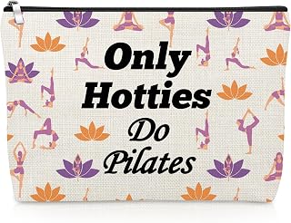Pilates Gifts for Women Birthday Makeup Bag Pilates Lover Gift Sports Lover Gifts for Women Funny Christmas Birthday Appreciation Presents for Instructor Fitness Teacher Friend Mom Cosmetic Bag