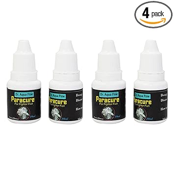Dr.Aqua fine Internal Anti-fungal Medication Liquid/Ultra Life Fish Medicine/Medication - Water Conditioner 10 ml Each Pack of 4 Combo