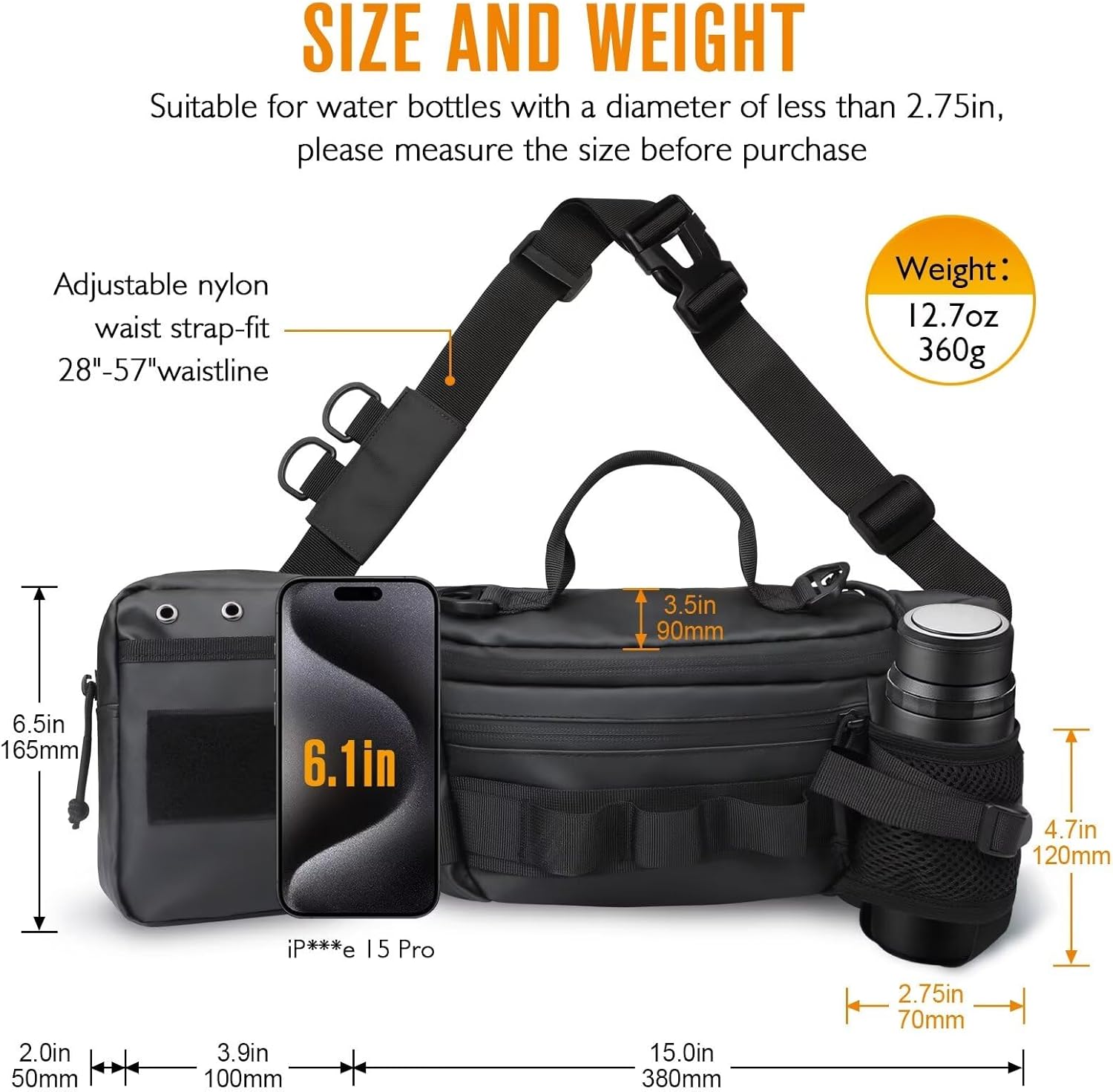 Dovesun Fishing Beads + Water-Repellent Fly Fishing Bag Fishing Fanny Pack