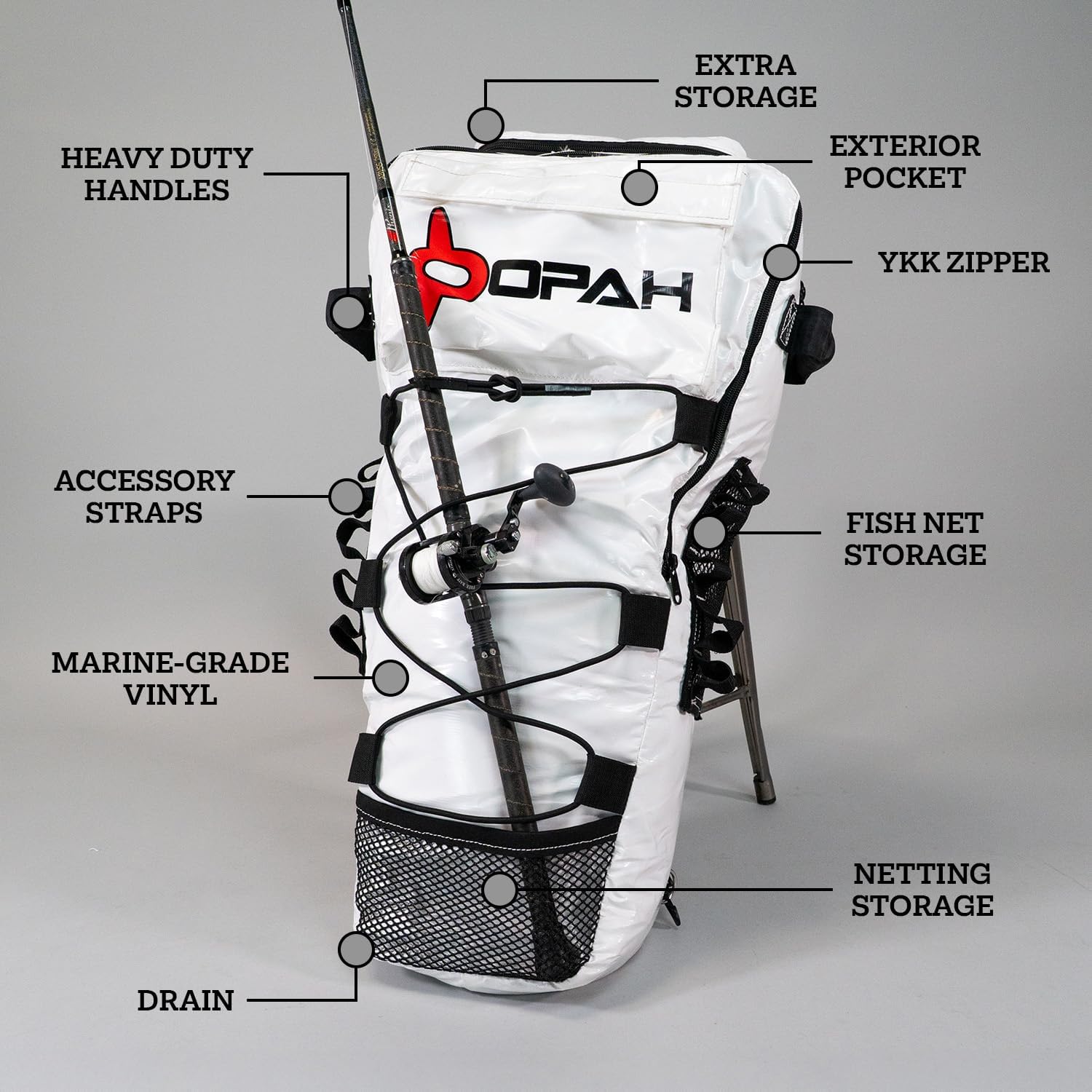 Opah Gear Kayak K3 Tapered Insulated Fish Kill Cooler Bag, 36' L x 20' W x 8' H, Heavy Duty, Marine-Grade Vinyl, UV Resistant, Camping & Fishing