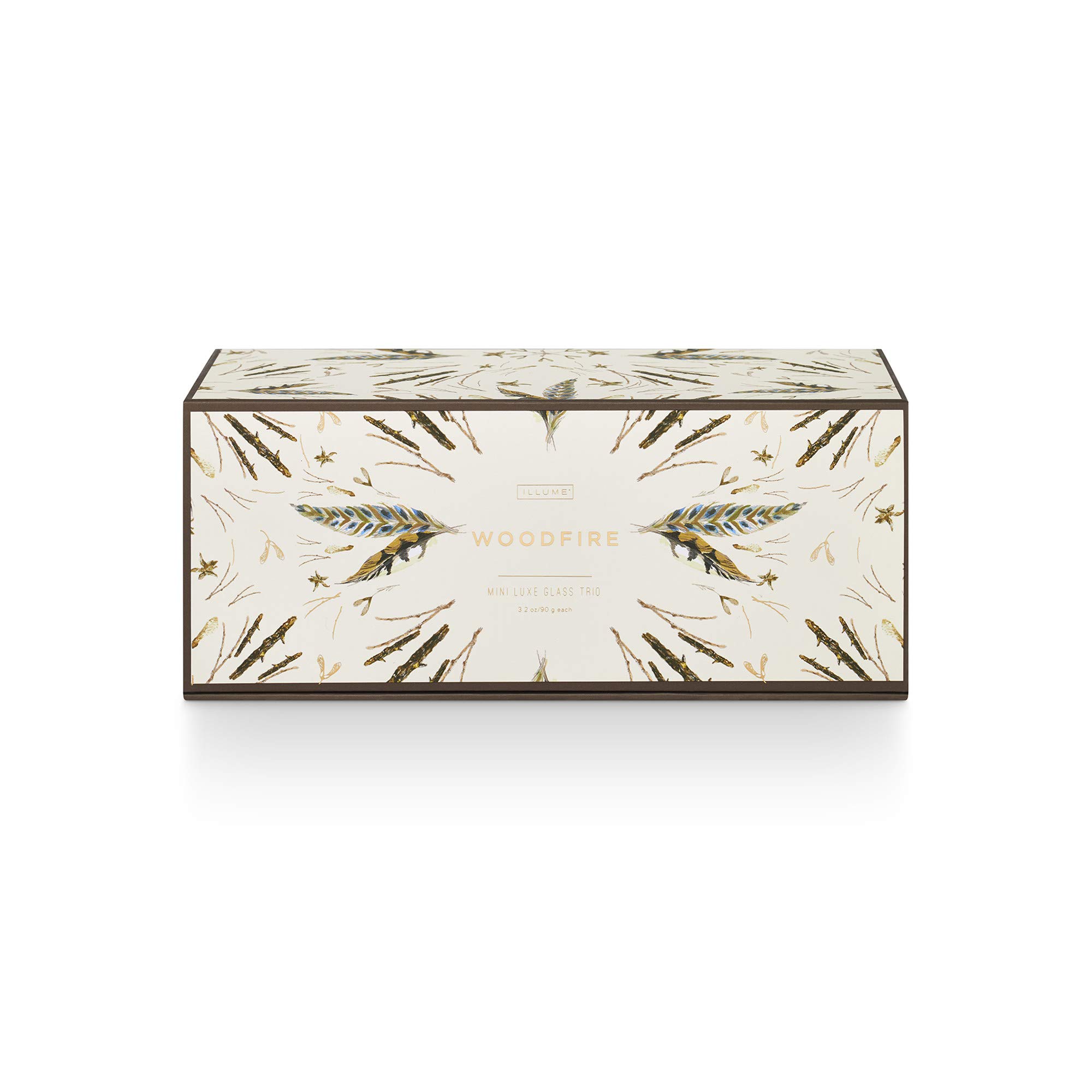 ILLUME Noble Holiday Woodfire Soy Candle, Gift Set