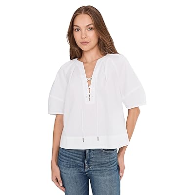 Madewell Jamie Top Compact Cotton Sateen Women