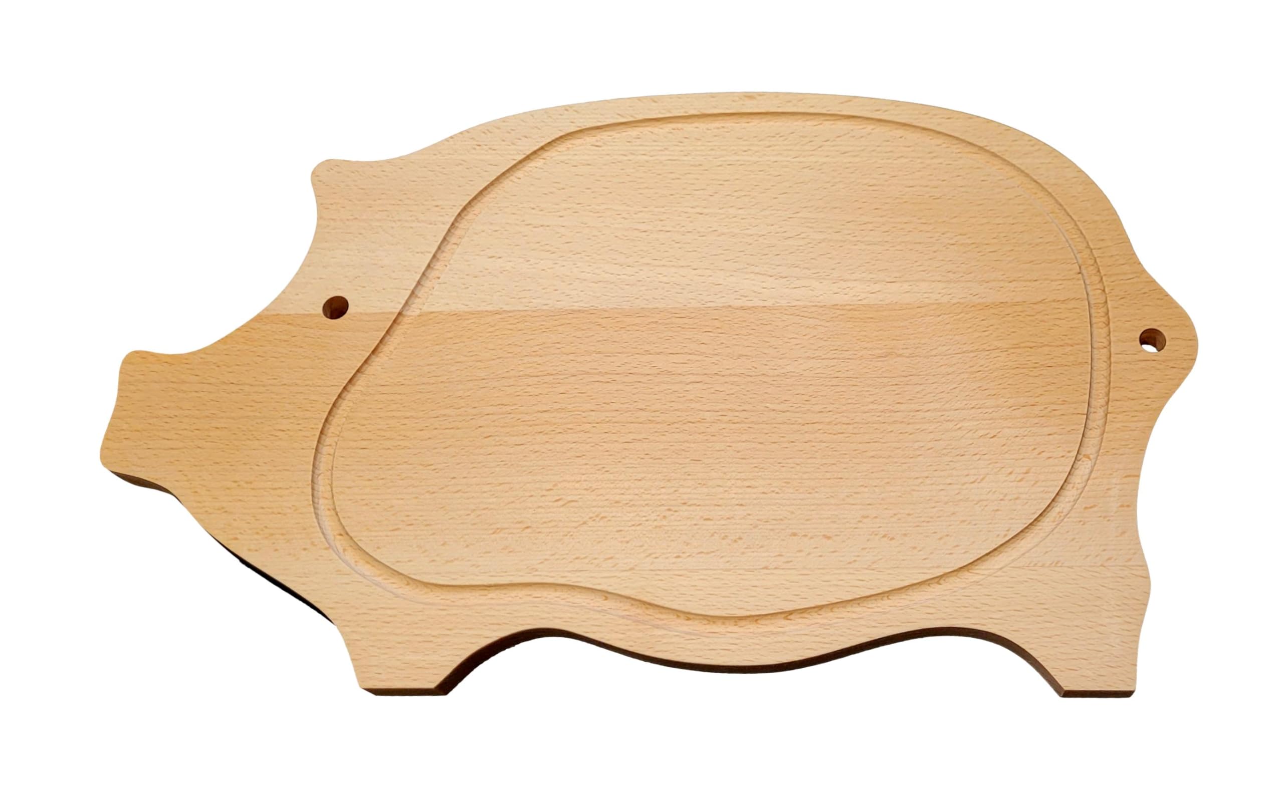 Teemando® Cucchiaio Di Legno Con Incisione Laser Maiale E Fiocco - Fatto A Mano In Germania - 30 Cm - Regalo Per Grigliate E Cucina - 2