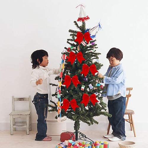 Miniatura 6 de 12 lazos patrióticos de 6 pulgadas con diseño de bandera estadounidense, rayas rojas, blancas y azules, 4 de julio, para corona, para fiesta del Día