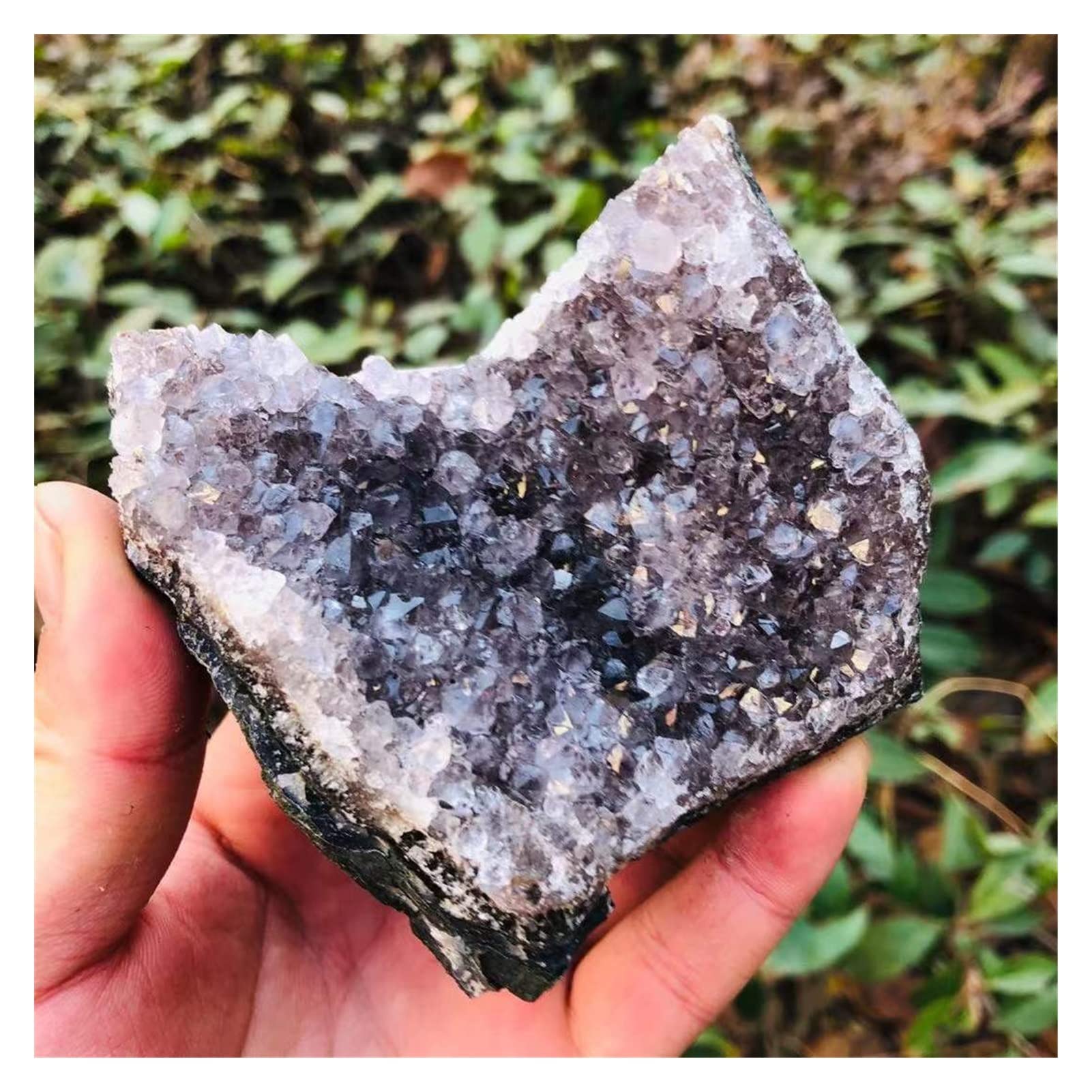 Amethyst Rohstein Natürlicher klarer und lila Quarzkristall Brasilianischer Amethyst-Cluster-Probensteine 60g-500g (Color : 380g-410G 1PC)
