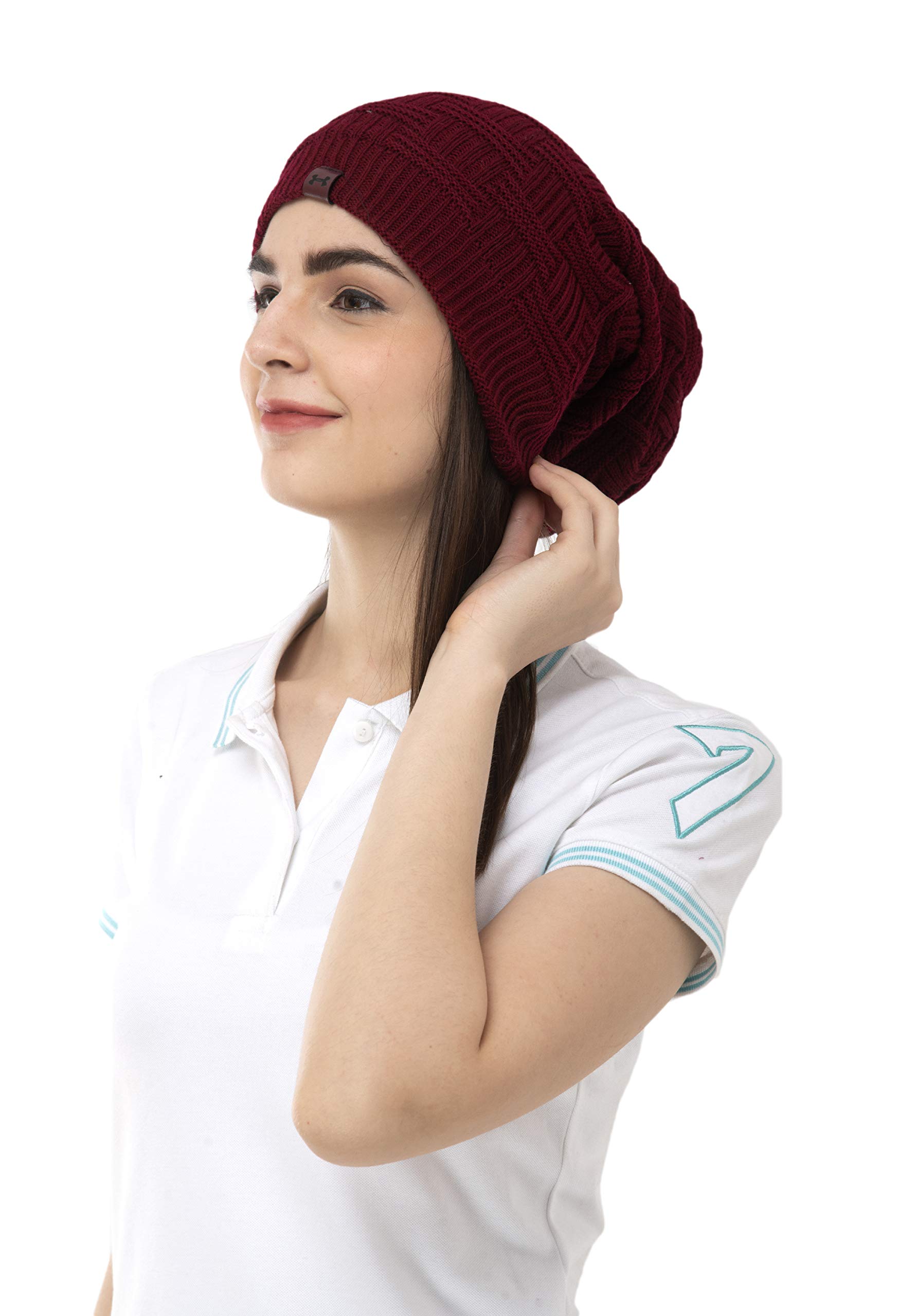 lofsterMen's and Women's Woollen, Knitted Slouchy, Skull Beanie Cap