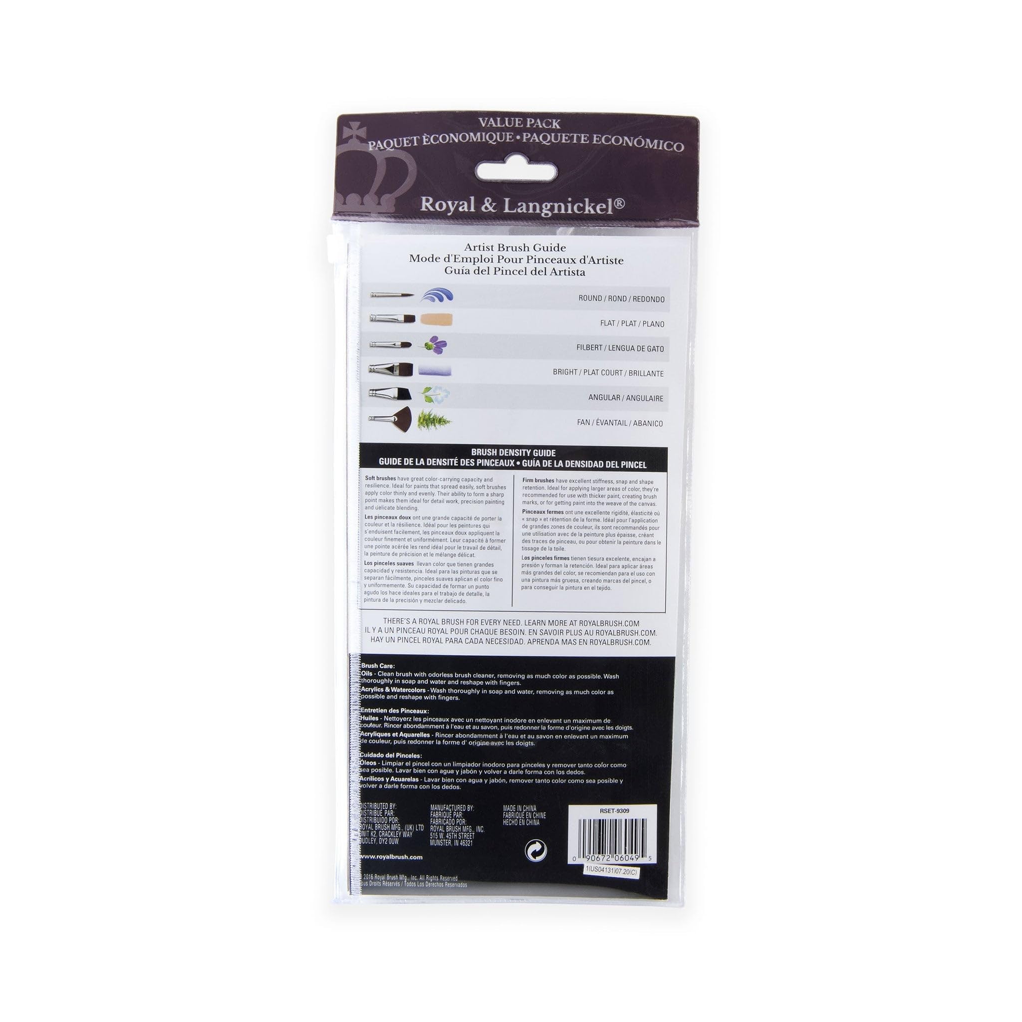 Royal & Langnickel RSET-9309 Set de pinceaux variété 12 pièces