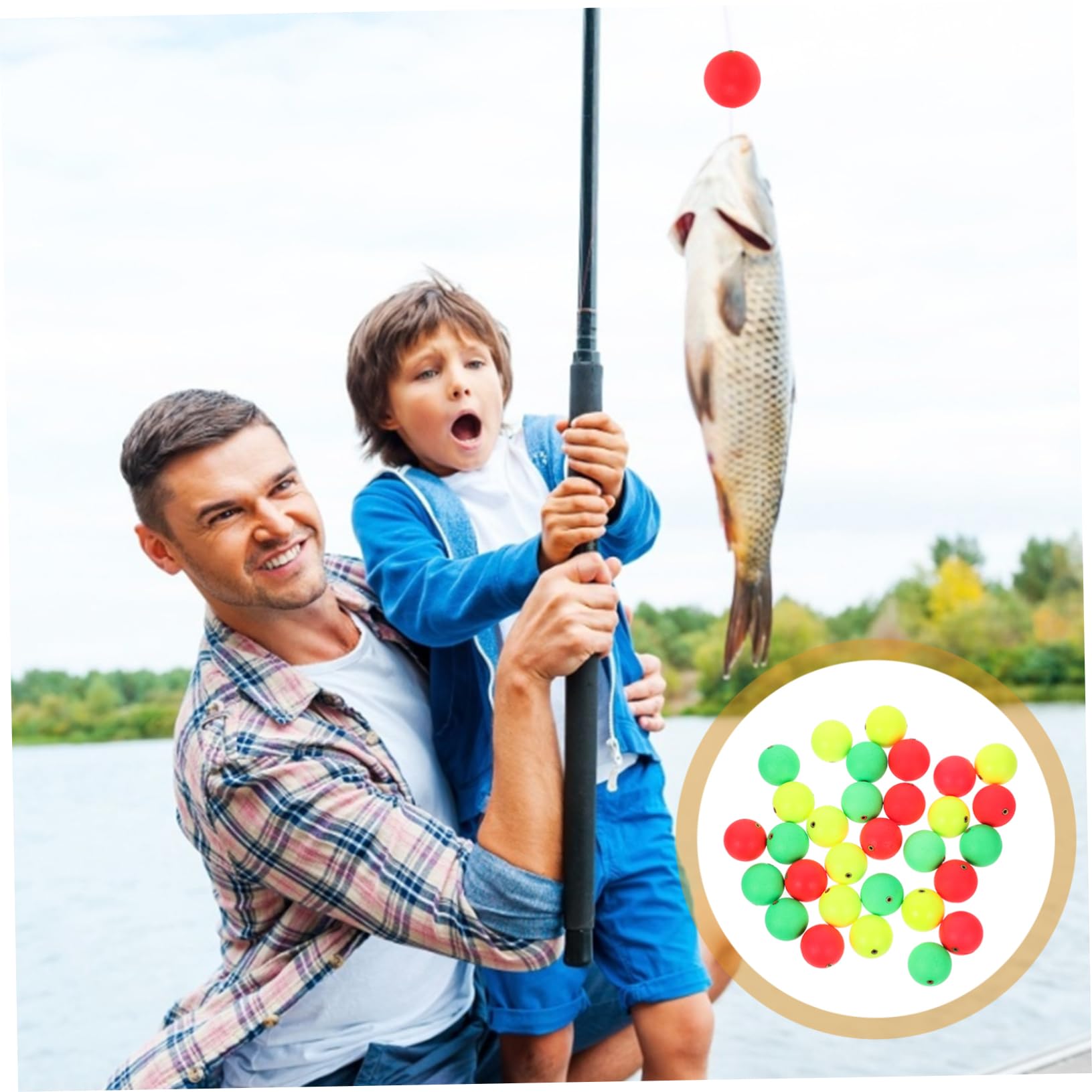 SUPVOX 4 Set di Galleggianti da Pesca in Schiuma Boe da Pesca Ferma-Lenza per Pesca A Mosca E Pesca da Surf 30 Pezzi * 4