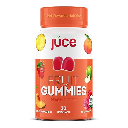 Juce Fruit Gummies with Peach Flavor - Superfood Gummies Delights