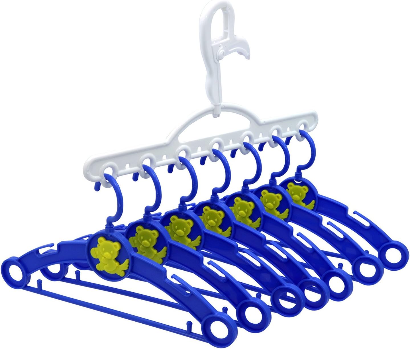 Amazon レック キッズハンガー 7連 ブルー 肩幅31cm ベビーハンガー ベビー マタニティ 通販