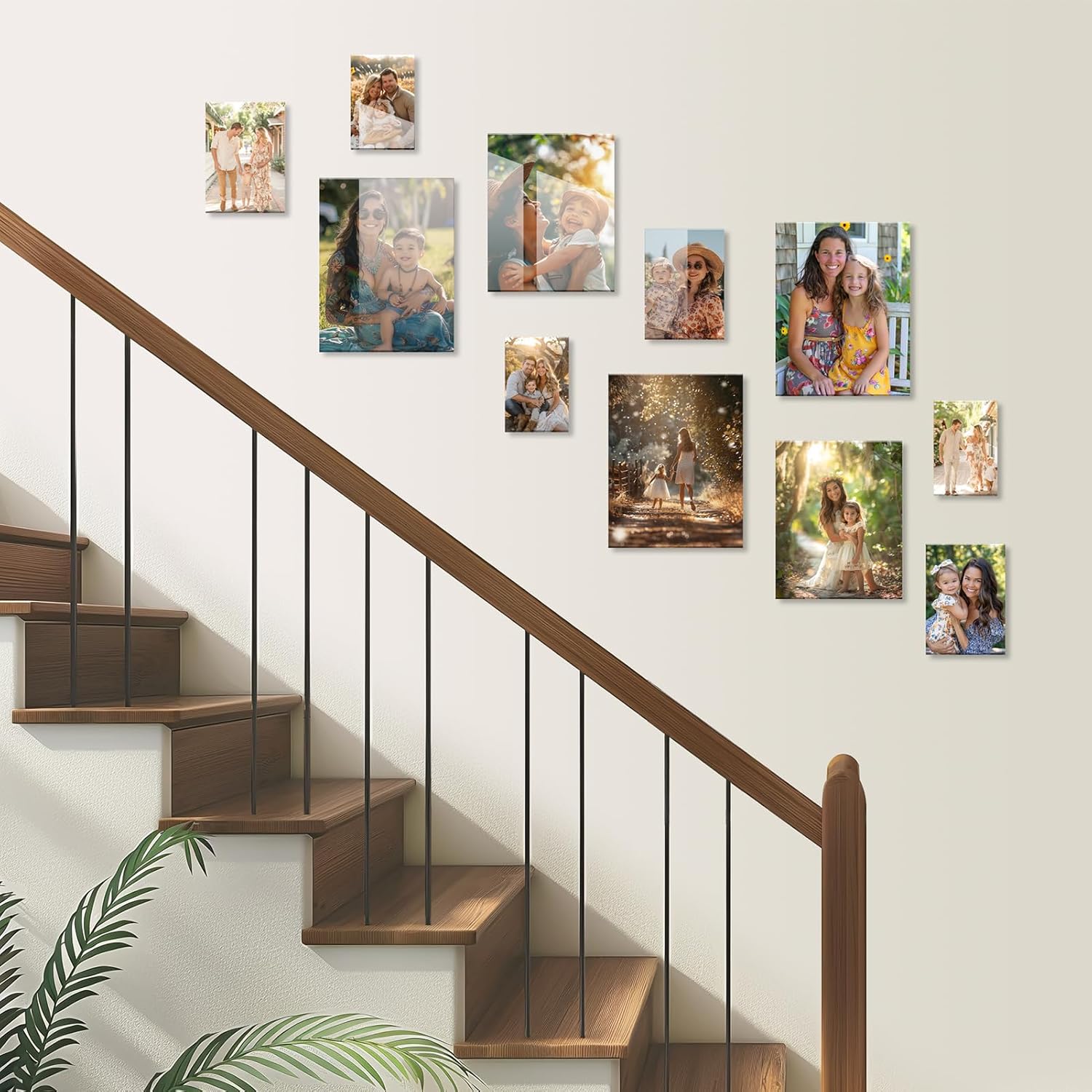 Bluesun 8x10 Picture Frame Stick Wall set of 2 pack Acrylic Photo Frames - Hanging Picture Frames Vertical, Clear Picture Frame Various Decorative Styles - Image 6