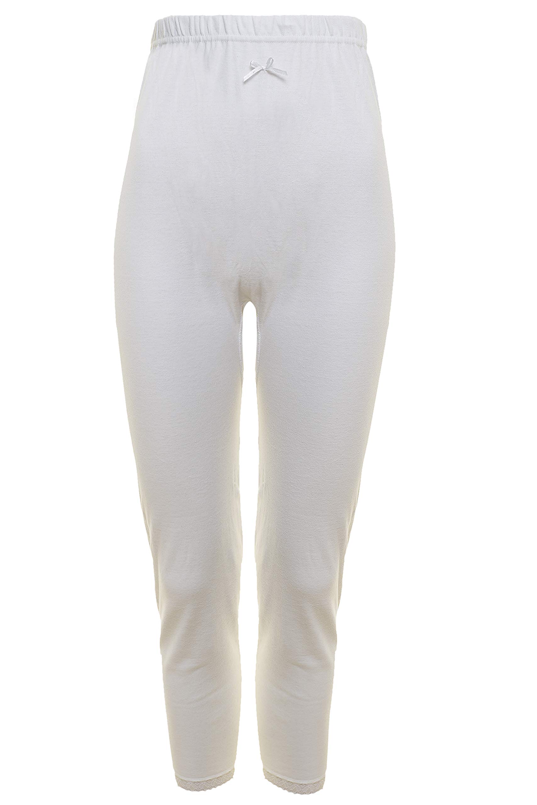 MariposaWomen's Cotton Inner Leggings (XXL, White)