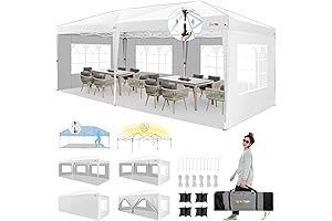 HOTEEL 20x10 Pop up Canopy Tent with Sidewalls