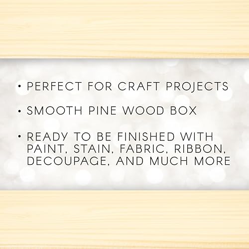 Miniatura 4 de Caja para cigarrospuros sin acabado Darice 9180-06, 8.375 x 8.125 x 1.75 pulgadas